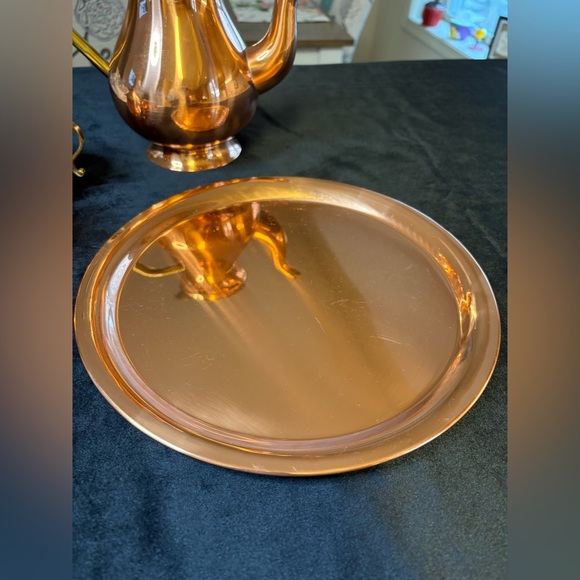 VTG Portugal Copper Coffee Or Teapot Set - Picture 9 of 12